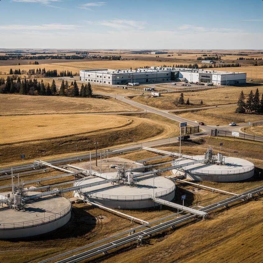 Gas storage facility near data center corridor